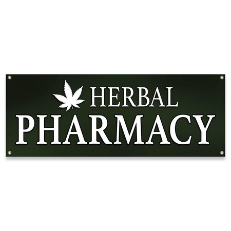 Signmission Herbal Pharmacy Banner Concession Stand Food Truck Single Sided B-30087